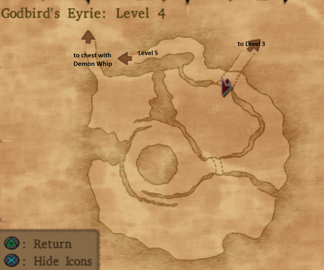 Map of Godbirds Eyrie Level 4